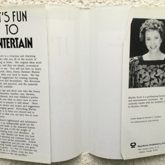 ENTERTAINING  COOKBOOK  1983 Signed Creative Guide to Brunch Lunch Teas &Parties - Picture 12 of 12